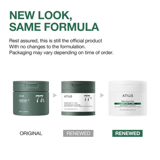 ANUA Heartleaf 77 Toner Pad, Mild Exfoliating Facial Pads for Glass Skin, Hydrating Pore Care for Sensitive Skin, Heartleaf Extract, PHA, Centella, Non comedogenic, Korean Skin Care (70 Pads)